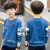 男の子の秋の服装の薄い長袖Tシャツ2019新型の子供の洋気の服装の春秋の上着の韓国版の子供服の青色の120