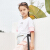 ヨルダンQIAODAN QHS 2491531子供服の女の子Tシャ夏の中で大子供の半袖の上着と子供の丸首カジュアTシャ白130 CM