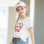 探訪者Tシャツ19春夏アガエル柔らかな半袖TシャツQUJH 84146白150