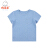 绵菓供服子供Tシャツ夏の男の子の半袖の上にいる女性の赤ちゃんのTシャッツのボムシャッツの新型麻蓝の120
