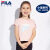 fila fre子供服fila fila公式旗艦店子供服半袖可愛い激色の着子供服ゆったりーTシャツ2019夏新款清新粉-LP 130 cm