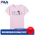 FILAフレイ子供服オーフフィットフィットフィットフィット半袖Tシャツ薄桜粉-PK 140 cm