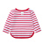 ビビビー子供供Tシャツー男女赤ちゃん海军ストレープ长袖纯绵上衣红白90 cm