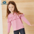 ミニバラ子供Tシャツ女の子の長袖T 2019秋新品の甘い蓮の葉の襟の上に子供服Tシャツピク6058 120 cm