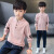 良子供服の男の子の长袖のTシャツの春の服装の季节2019新型の中で大きな子供のシーザーの绵麻の韩国版の潮の墨の绿の110 cm