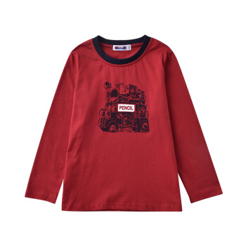 ぺンシルブラ子供服2019秋冬新型男の子長袖Tシャツに大童丸が首に子供供Tシャナツメ130 cm（130）を着用しています。