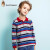 【清倉】ハーレルブロンドの子供服男性服ポロシャツ2019秋新作子供供Tシャの中に大子供定番ストスの長袖ポロプシー120 cm