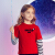 アンネの子供服の女の子2019秋の新商品の色合わせのストレープの长袖プロのTシャツのデビルの赤い130 cm