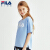FILAフレイは女性用半袖Tシャッツ2020夏の新型子供用大LOGOに標準白-WT 165 cmを着用しています。