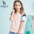 HAZYSハギブドの子供服の女の子Tシャシャ夏の新型の女の子の甘美な肩のTシャツ子供の夏の半袖の子供服の淑女ハスの叶の辺の半袖のピンクのエレルの155 cm