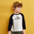 Mini Balabala mini balaの子供服2020秋モデルの男の子と女の子がぶかぶかした色プリントの丸首の長袖Tシャ黒9000 100 cm