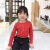 子供服の女性用ボトム2020秋の新型女性の綿質ボム子供用丸首長袖Tシャ春と秋の上着は韓国版のTシャッツに相当します。