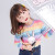 笛の莎miniの女の长袖のTシャツ2020春の新型の中で大童の子供の丸首の趣味のプリンストの洋服の着付けは色の90 cmを混ぜ合わせます。