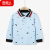 南极人Nanjiren子供Tシャツ长袖年齢纯绵男児ポロシャ赤ちゃんラペには1-3歳の子供の年齢服を着ています。海洋クラブ月光青90