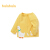 balabala赤ちゃんはベビの長袖Tシャ男性用子供服2021新型少女服ユリ萌え中黄30404 90 cmを使っています。