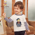 精典泰迪Class ic Teddy子供Tシャツ男の子の長袖の上に、女の子の服、赤ちゃんの外出服、秋の2020新型オーダマスク2-深藍90 cm